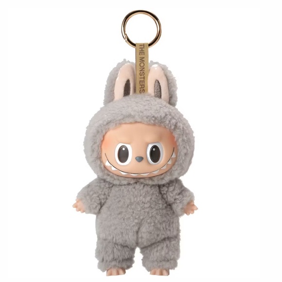 Pop Mart The Monsters Exciting Macaron Sesame Bean Labubu Plush Pendant Keychain